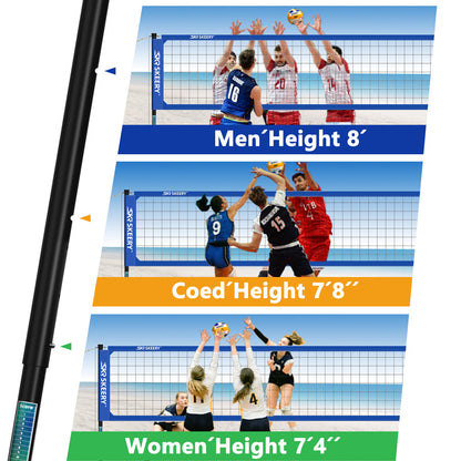 SKEERY Outdoor Heavy Duty Volleyball Net Set(Blue)