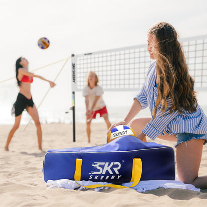 SKEERY Outdoor Heavy Duty Volleyball Net Set(White)